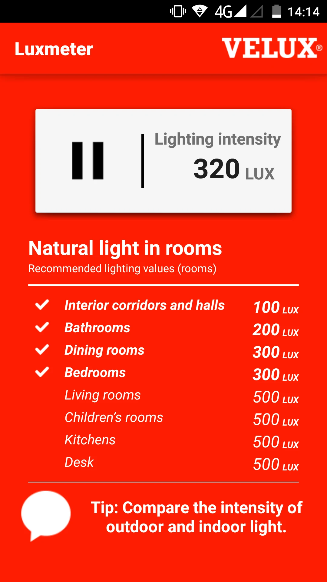 Luxmeter screenshot